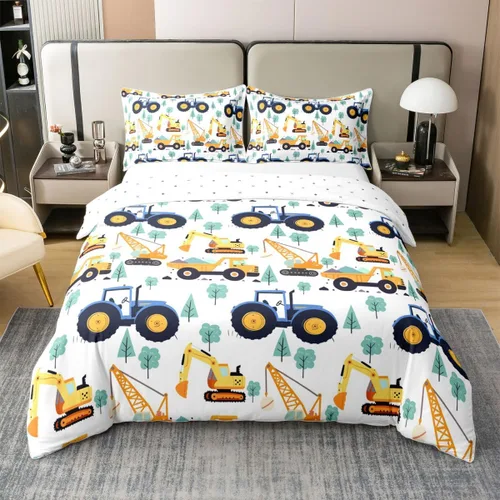 Miniatura 24 de Juego de ropa de cama 100% de algodón natural con hojas de palmera, funda de edredón Monstera con hojas tropicales, rama de hojas tropicales, funda