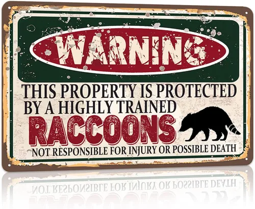 Miniatura 9 de RCXsigns Letrero de metal vintage de cocodrilos, "Advertencia esta propiedad está protegida por cocodrilos altamente entrenados" Letrero de estaño