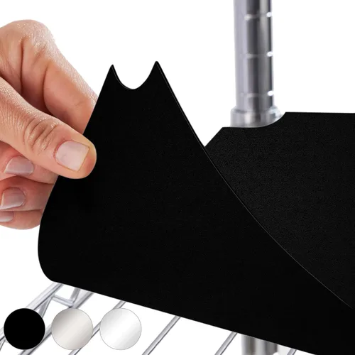 Miniatura 13 de GORILLA GRIP ShelfGuard - Revestimientos compatibles para estantes de alambre con la estantería Amazon Basics, juego de 5 revestimientos