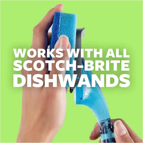 Miniatura 2 de Scotch-Brite Recambio de Varita Lavavajillas Antiarañazos, 14 Recambios de Esponja para Varita Lavavajillas, Elimina los Alimentos Pegados, Ideal