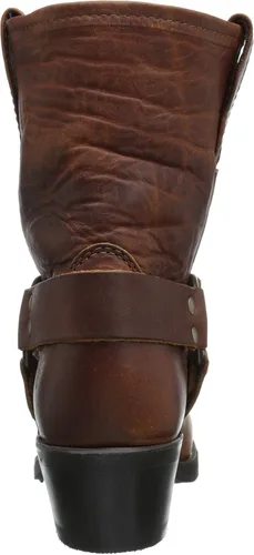 Miniatura 3 de Frye Arnés 8R Botas para mujer hechas de cuero italiano lavado y engrasado con construcción Goodyear Welt, suela de goma y tacón de cuero apilado