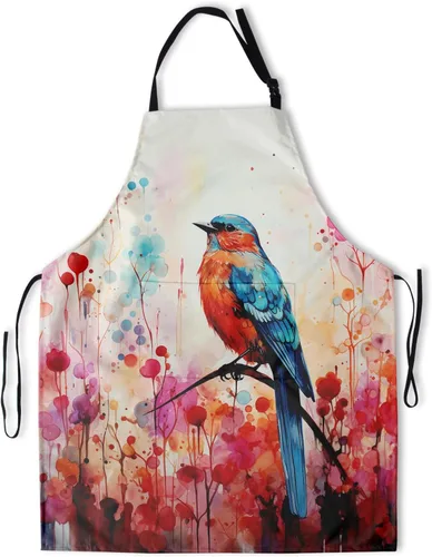 Miniatura 47 de Delantal con bolsillos, delantales para mujeres y hombres, delantal de cocina para cocinar, jardinería, servidor, camarera, pintura