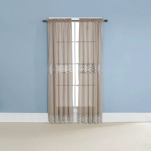 Miniatura 6 de RENAISSANCE HOME FASHION Par de cortinas Lillian, 56" X 36", Lino