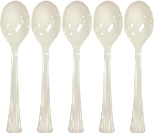 Miniatura 12 de Lillian tablesettings 48 cubiertos de plástico., tenedores, Transparente Claro