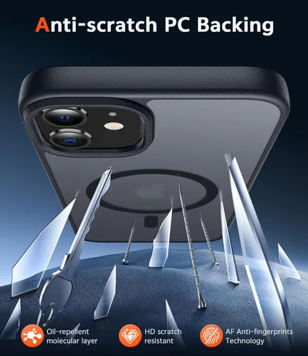 Miniatura 1162 de FNTCASE Funda para iPhone 13 Pro-Max: Fundas magnéticas transparentes compatibles con Magsafe Slim anti amarillamiento protección contra caídas