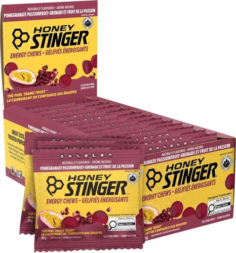 Miniatura 12 de Honey Stinger Masticable energético orgánico de flor de cerezo, sin gluten y sin cafeína, para ejercicio, correr y rendimiento, nutrición deportiva
