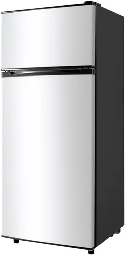 Miniatura 8 de Tehanld - Refrigerador de doble puerta con congelador, 4.5 pies cúbicos, mini refrigerador con congelador, 7 configuraciones de temperatura