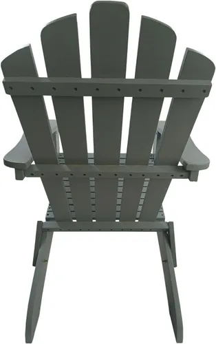 Miniatura 6 de Foldable Wooden Adirondack Chair, Classic Oak Finish Outdoor Patio Chair with Wide Armrests, Solid Hardwood Construction for Deck, Garden, Beach