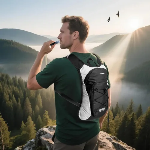Miniatura 7 de OUTSKIRT Hydration Backpack with 2L Water Bladder, Lightweight and Breathable Running Hydration Pack, Water Backpack for Hiking, Cycling, Trail