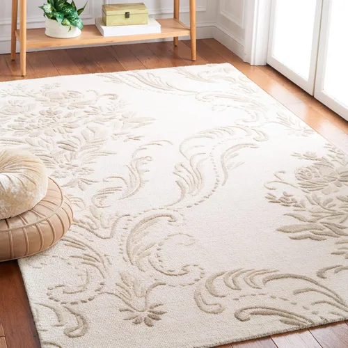 Miniatura 16 de SAFAVIEH Jardin Collection - Alfombra de área de 5 x 8 pies, color negro, lana hecha a mano, ideal para zonas de alto tráfico en sala de estar
