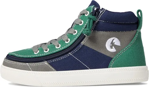 BILLY Footwear Zapatillas altas para niños de calle para niños, parte superior de lona, cuello acolchado, plantilla acolchada