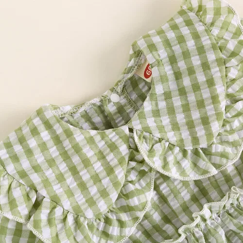 Miniatura 6 de 2 piezas de ropa para bebé recién nacido, overol a rayas, traje de diadema para niñas de 0 a 24 meses