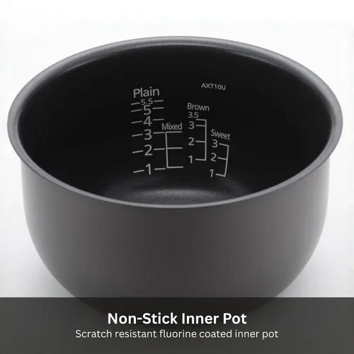 Miniatura 7 de TIGER JAX-T10U-K - Olla Arrocera y Calentador Micom de 5.5 Tazas (Sin Cocinar) con Tecnología de Bandeja de Cocción al Vapor de Alimentos Tacook