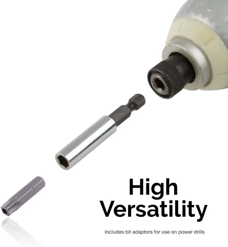 Miniatura 4 de NEIKO 10048A Juego de Brocas de Seguridad de 100 Piezas Acero Cr-V Adaptadores de 1/4 de Pulgada Phillips Ranurado Hexagonal Torx Star A Prueba