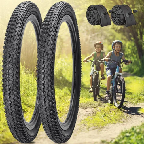 Miniatura 6 de Paquete de 2 neumáticos de bicicleta de 14/16"/18"/20"/26"x2.125" con o sin tubos interiores 14/16/18/20x1.75/1.95/2.125 AV 1.260 in válvulas