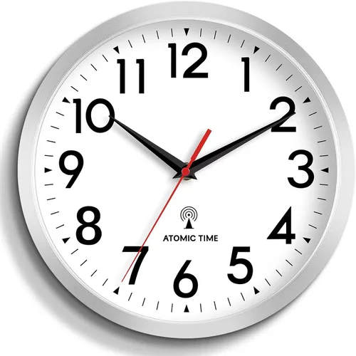 Miniatura 22 de DAXSMY Reloj de pared analógico pequeño de 8 pulgadas, silencioso, sin tictac, funciona con pilas, moderno, simple, decorativo, para cocina, H-blue