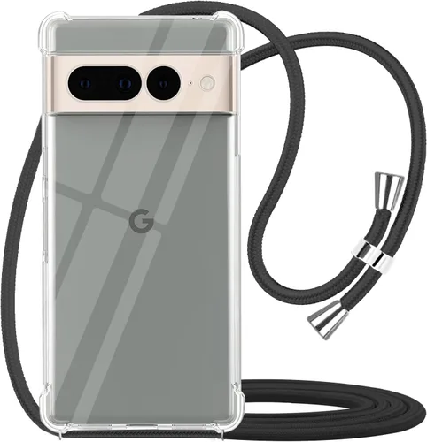 Miniatura 35 de para Google Pixel 6a Funda con Correa Ajustable para Cuello, Hombro y Cruzada Transparente Funda Móvil Duradera, Suave y delgada de Ajuste Perfecto