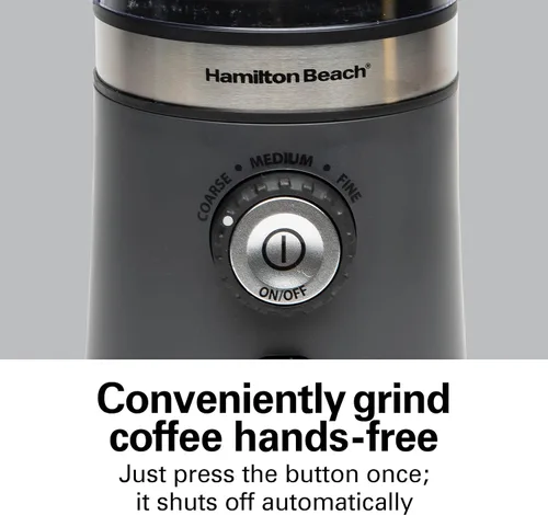 Miniatura 2 de Hamilton Beach Molinillo de café eléctrico para granos, especias y más, con múltiples ajustes de molienda para hasta 14 tazas, cámara de acero