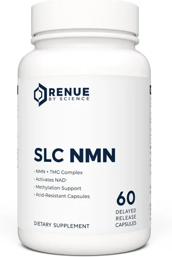 Renue By Science Suplemento NMN | 60 cápsulas entéricas SLC – 250 mg de mononucleótido de nicotinamida por porción | Liberación retardada para una