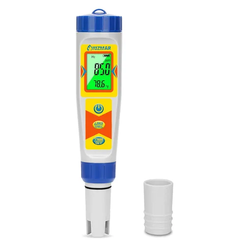 UIUZMAR Probador de agua de hidrógeno Medidor de pH 6 en 1 pH H2 ORP TDS EC Probador de temperatura de hidrógeno disuelto para botella de agua de
