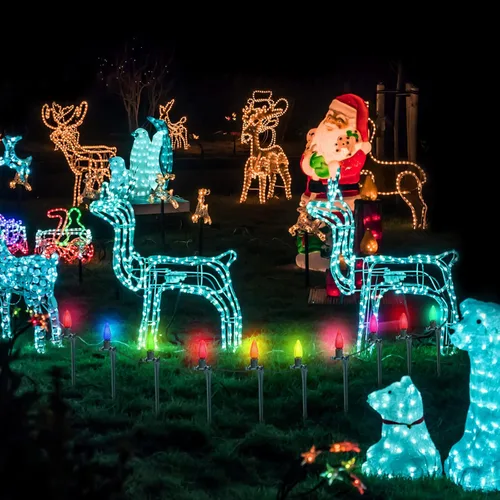 Miniatura 2 de Estacas de Luces Navideñas de 10 Pulgadas Universales para Patio y Césped, Estacas de Luces Navideñas C7 C9, Estacas de Tierra para Soportes de Negro