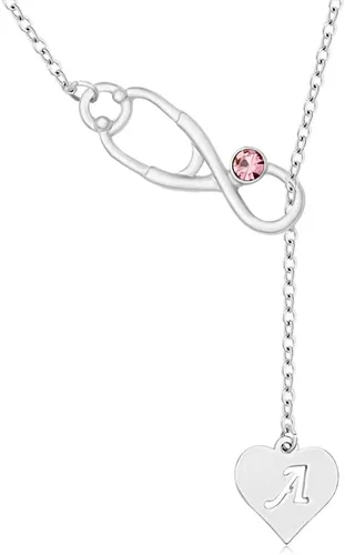 Miniatura 6 de Estetoscopio Caduceus Doctor Enfermera Encanto Bangle Pulseras para RN graduación regalo