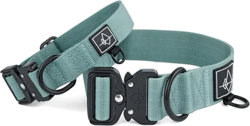 Miniatura 2 de Made to ROAM - Collar para perro, ajustable, resistente, de nailon, con hebilla de metal de liberación rápida (color verde azulado