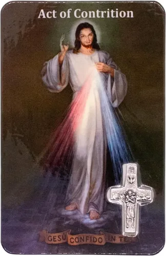 Tarjeta santa católica con colgante de medalla incorporada, laminado a todo color, oración impresa en la parte posterior, gran regalo cristiano para