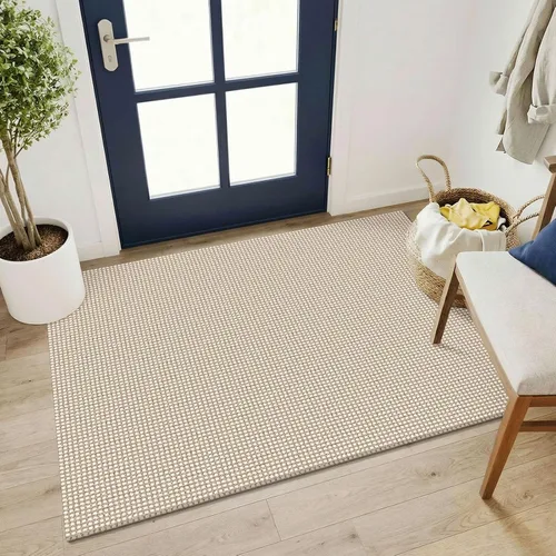 Miniatura 107 de KOZYFLY - Tapetes para entrada, lavable, tejido, con respaldo de goma antideslizante, de algodón, interiores, cocina, entrada, vestíbulo y puerta