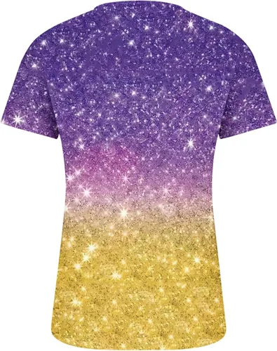 Miniatura 143 de Summer Shirts for Women 2025 Plus Size Short Sleeve Henley Tops Marble Floral Loose Tshirt Tee Casual Dressy Tunics