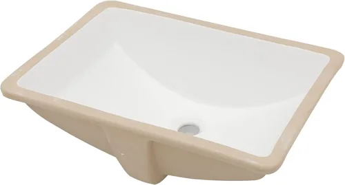 Miniatura 17 de Lordear Fregadero de baño blanco con un agujero de 24 x 20 pulgadas, un agujero, porcelana, cerámica, lavabo para lavabo de baño de 24 pulgadas