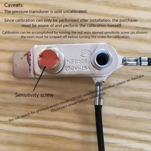 Miniatura 4 de Sensor de presión genérico o interruptor de presión KSD105 250V 15A para ollas a presión eléctricas