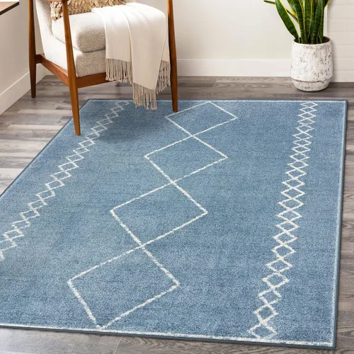 Miniatura 10 de LUXE WEAVERS - Alfombra geométrica marroquí estilo boho, color gris, tamaño 8 x 10, Daphnes 2735