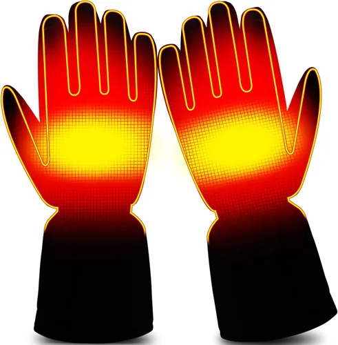 Guantes calefactados, guantes eléctricos calefactados para campamento, calentadores de manos, guantes cálidos de invierno para hombres y mujeres,