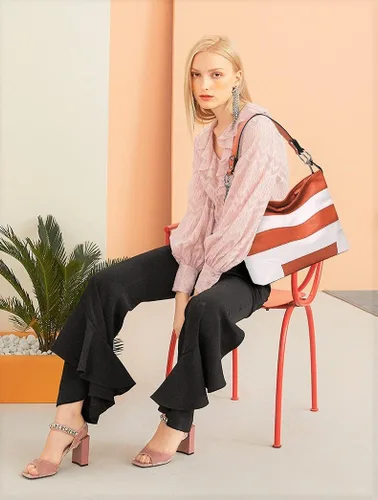 Miniatura 31 de MKF Collection Mia K - Bolso Hobo para mujer, de piel vegana, bolso de hombro holgado, bolso con asa superior