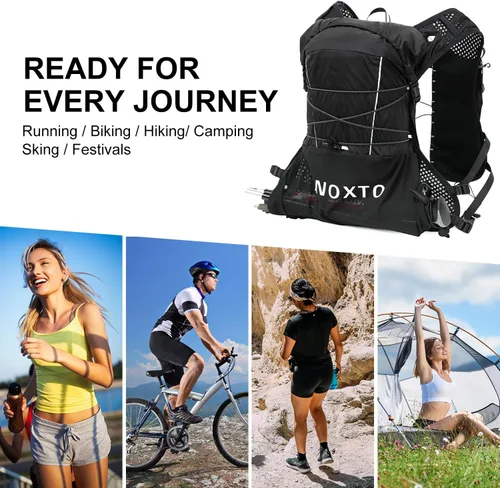 Miniatura 8 de IX INOXTO Running Vest Hydration Backpack, Lightweight Running Backpack Hydration Pack with 1.6L Water Bladder Daypack for Trail Running Hiking