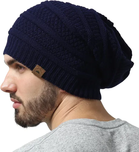 Miniatura 19 de Slouchy Cable tejido Gorro de lana por Tough Headwear – Gorro de lana de gran tamaño Sombreros Gorros Graves Sombreros Para Hombres y Mujeres