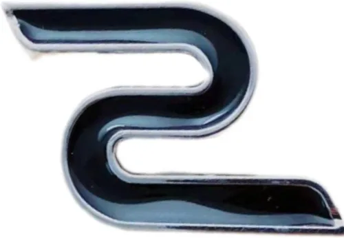 Miniatura 4 de Nueva aleación de zinc 3D S emblema insignias coche guardabarros trasero tronco Sedan letra adecuada para sedán (negro)