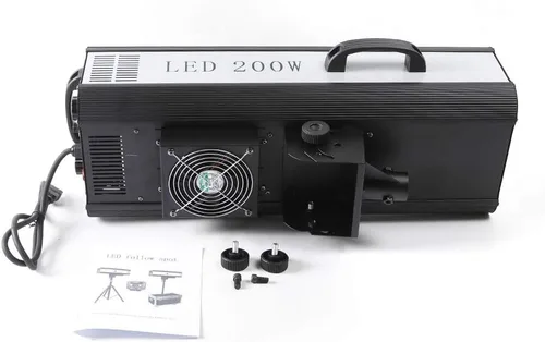 Miniatura 4 de Proyector LED de 200 W, luz de escenario de control manual, luz de escenario de apertura ajustable para DJ, discoteca, club, fiesta, boda