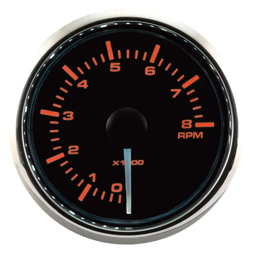 Miniatura 2 de MOTOR METER RACING Serie MGS - Taquímetro electrónico universal de 8000 RPM - 2-1/16" 52mm con retroiluminación LED blanca y ámbar - Esfera negra