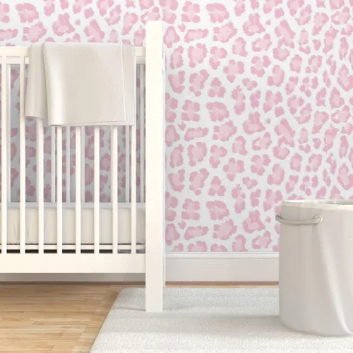 Miniatura 6 de Papel tapiz autoadhesivo de 3 x 2 pies - Papel tapiz extraíble con estampado de leopardo rosa piel rosa Jaguar Cheetah Spoonflower