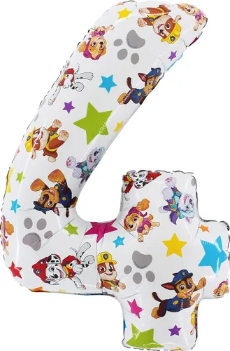 Miniatura 6 de Toyland® Globo de papel de aluminio con el número de la Patrulla Canina de 26 pulgadas, globos de fiesta para niños, número 1-6 disponible (número 1)