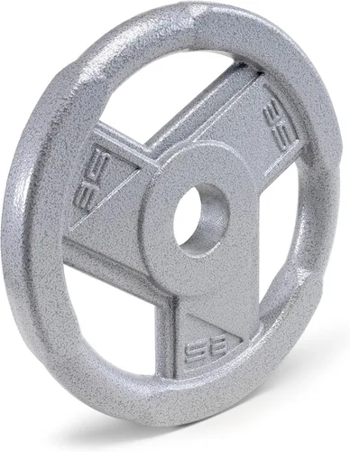 Miniatura 10 de Marcy Classic 2" Cast Iron Olympic Grip Plates for Strength Training and Weightlifting