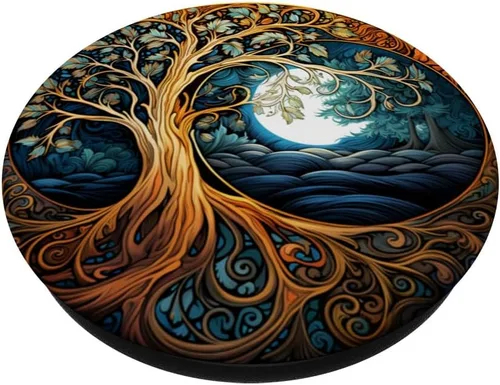 Miniatura 2 de Yin Yang Árbol de la Vida PopSockets estándar PopGrip