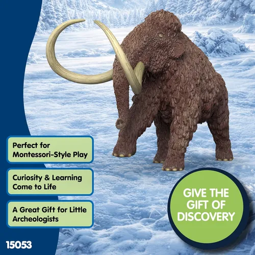 Miniatura 5 de Schleich Dinosaurios - Figura de mamut lanudo - Juguetes realistas de animales de la edad de hielo - Figuras divertidas educativas para niños
