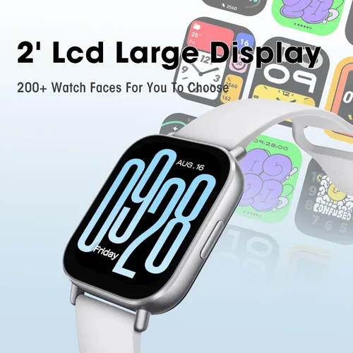 Miniatura 7 de XIAOMI Redmi 5 Active Smart Watch, reloj deportivo de contador de pasos para mujeres y hombres con pantalla LCD grande de 2 pulgadas, 140 modos