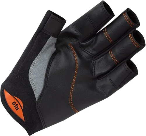 Miniatura 2 de Gill Guantes de vela de campeonato, dedo corto con dedos de 3/4 de longitud, tela Dura-Grip 50+ protección solar UV y repelente al agua Negro