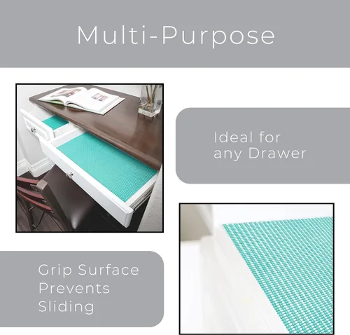 Miniatura 4 de Smart Design Classic Grip - Forro de estante no adhesivo para organización del hogar, agarre fuerte, antideslizante, fácil de limpiar, perfecto