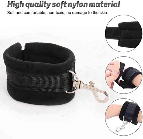 Miniatura 5 de Kit sexual para parejas debajo de la cama King, correas sexis ajustables y sujetadores de amarre para adultos, parejas, tobillos y muñecas