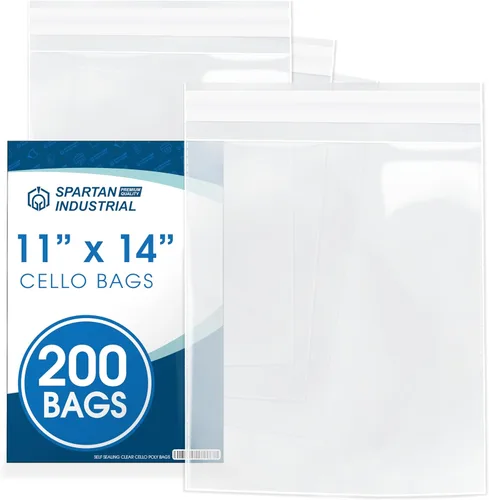 Miniatura 10 de Bolsas de celofán autosellantes de 12 x 15 pulgadas (200 unidades) embalaje de polietileno transparente para ropa, impresiones, fotos, documentos